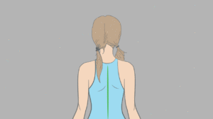 The Back of a Woman Stretching Neck Moving Image
