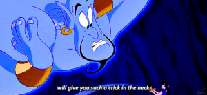 A sleeping cartoon character with the words will aladdin you scratch the muck in the head.